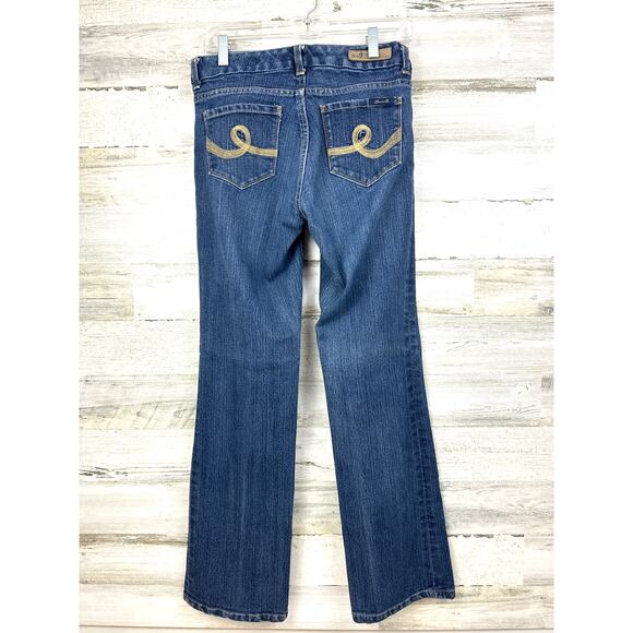 Seven7 Women’s 6 Bootcut Blue Jeans Western Style Zip Denim Embrodered - Picture 2 of 6